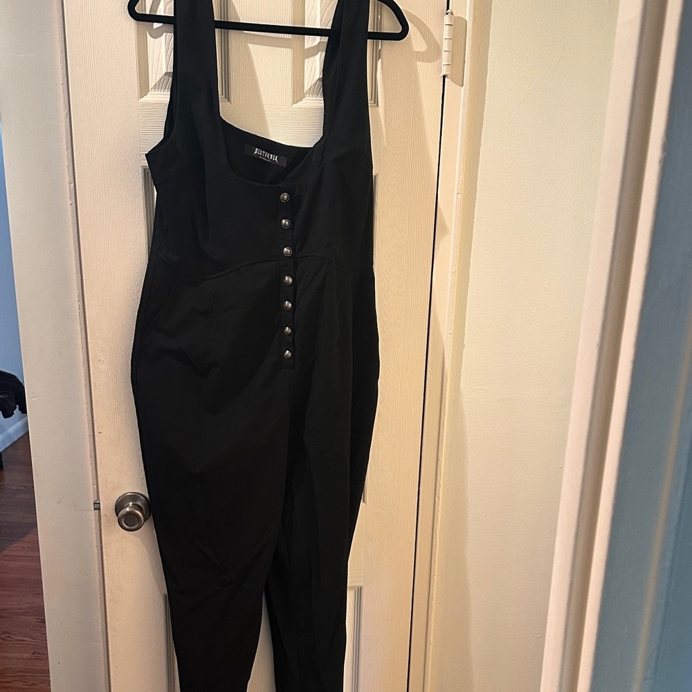 Disturbia Jumpsuit with Button Detail